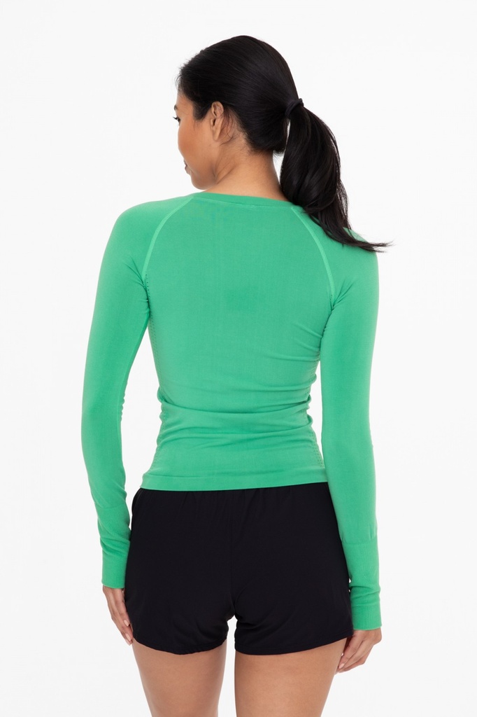 PERFORATED LONG SLEEVE TOP