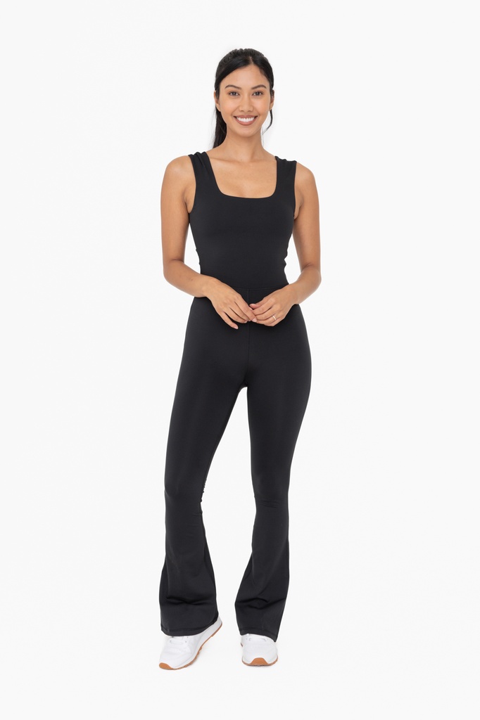 TWISTED BACK FLARED JUMPSUIT