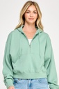 BASIC FLEECE HALF ZIPUP HOODIE