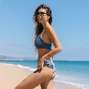 SCALLOPED BACK TIE BIKINI