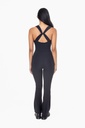 CROSS KNOT FLARED JUMPSUIT