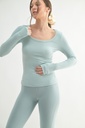 SLIM FIT SCOOP LONG SLEEVE TOP