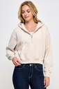 BASIC FLEECE HALF ZIPUP HOODIE