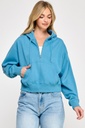 BASIC FLEECE HALF ZIPUP HOODIE