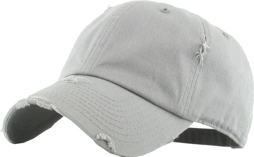 [KBE-VIN-LGREY] VINTAGE BASEBALL CAP